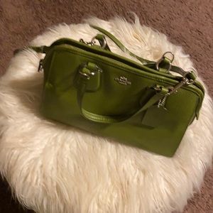 Coach grass green satchel